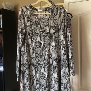 LLR snakeskin Emily dress L NWT